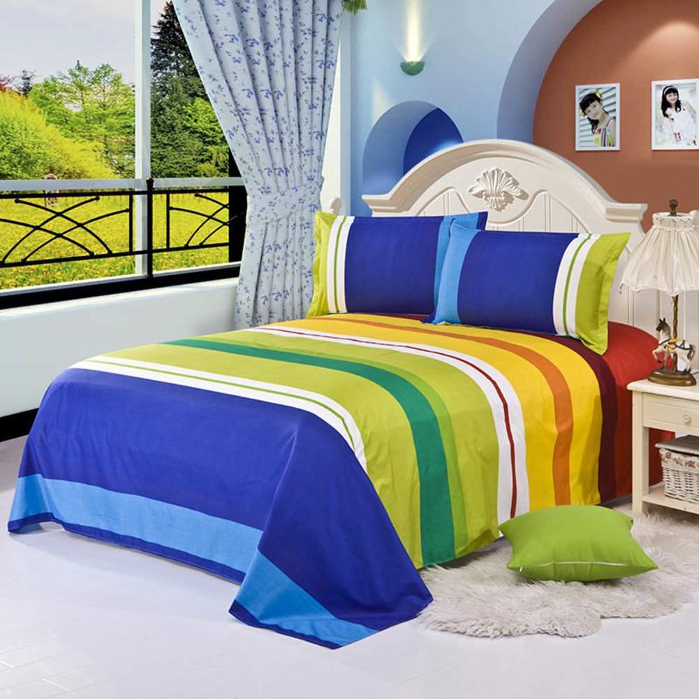 Feuilles individuelles arc-en-ciel 160x230cm pour une chambre lumineuse