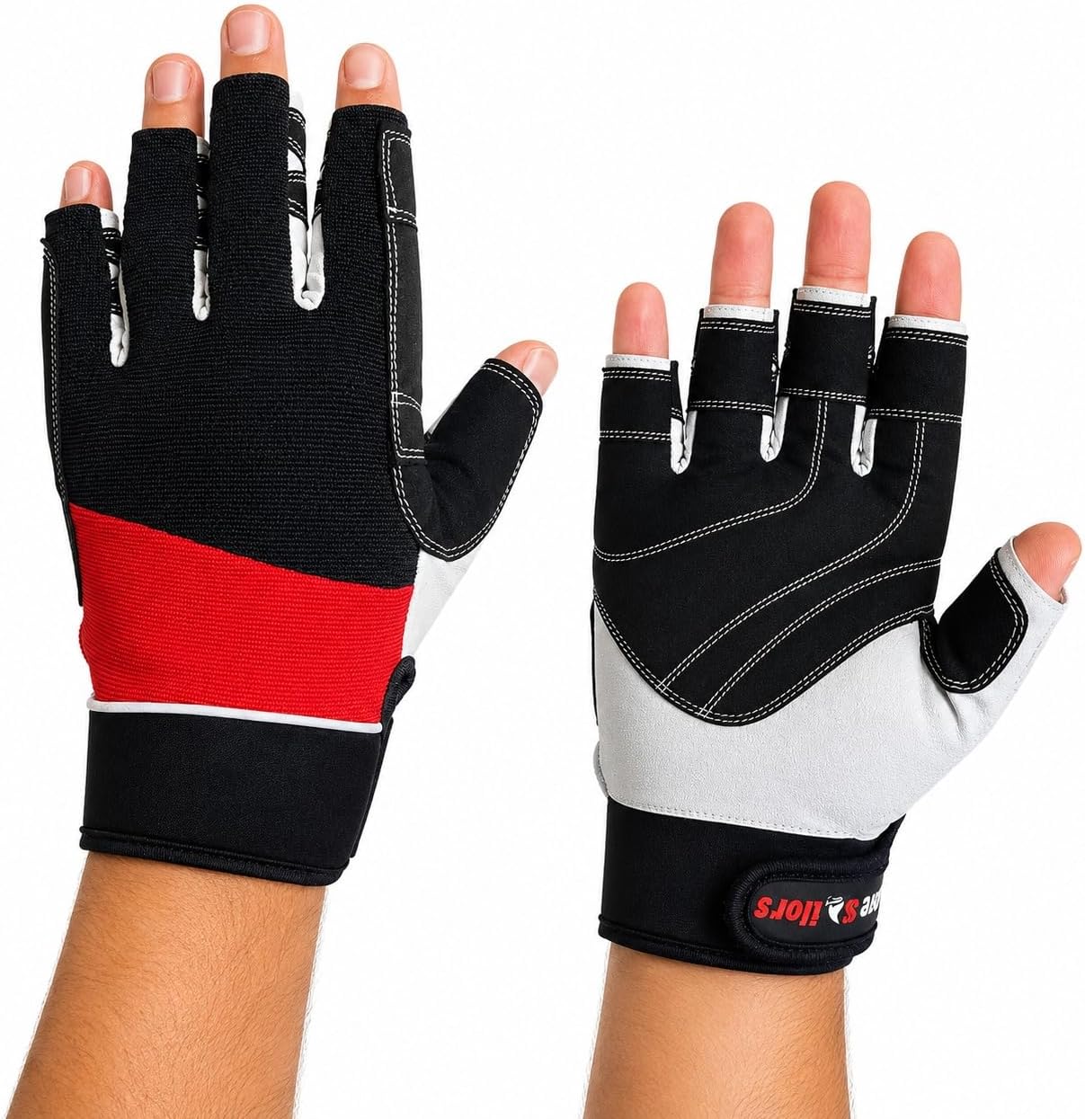 MRX Sailing Gloves for Men & Women 3/4 Finger Grip Great for Sailing, Yachting, Paddling, Kayaking, Fishing, Dinghying Water Sports