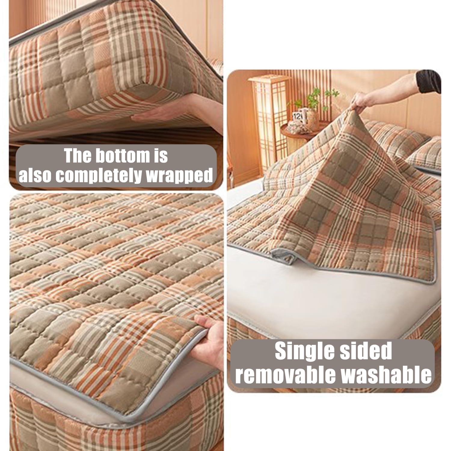 E,180x220+20cm, Housse De Protection pour Matelas Zippé Personnalisable Entièrement Enveloppé Housse De Matelas Housses De Matelas Confortables Housse De Matelas Respirante