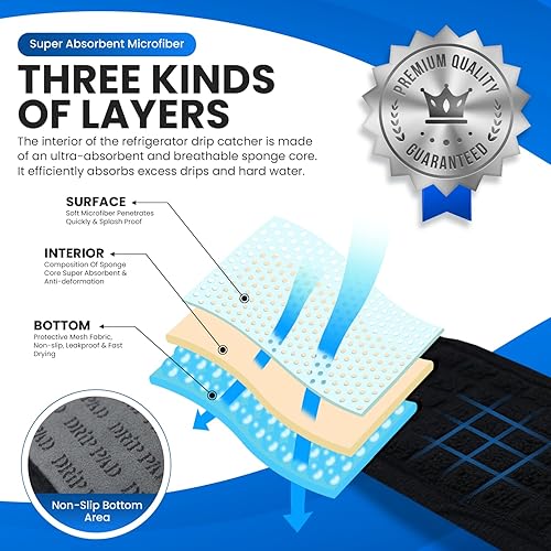 Miniatura 5 de Recogedor de goteo para refrigerador para bandeja de agua, protege la bandeja dispensadora de hielo y agua de derrames, acumulación de minerales y