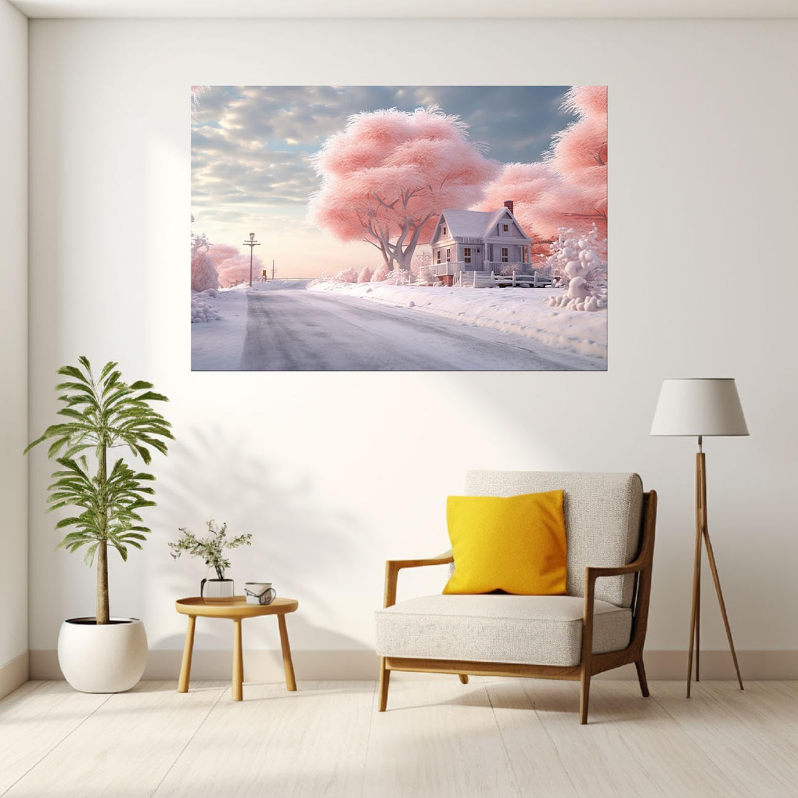 Paysage hivernal avec des arbres enneigésd'Editors Choice en poster, tableau sur toile et plus