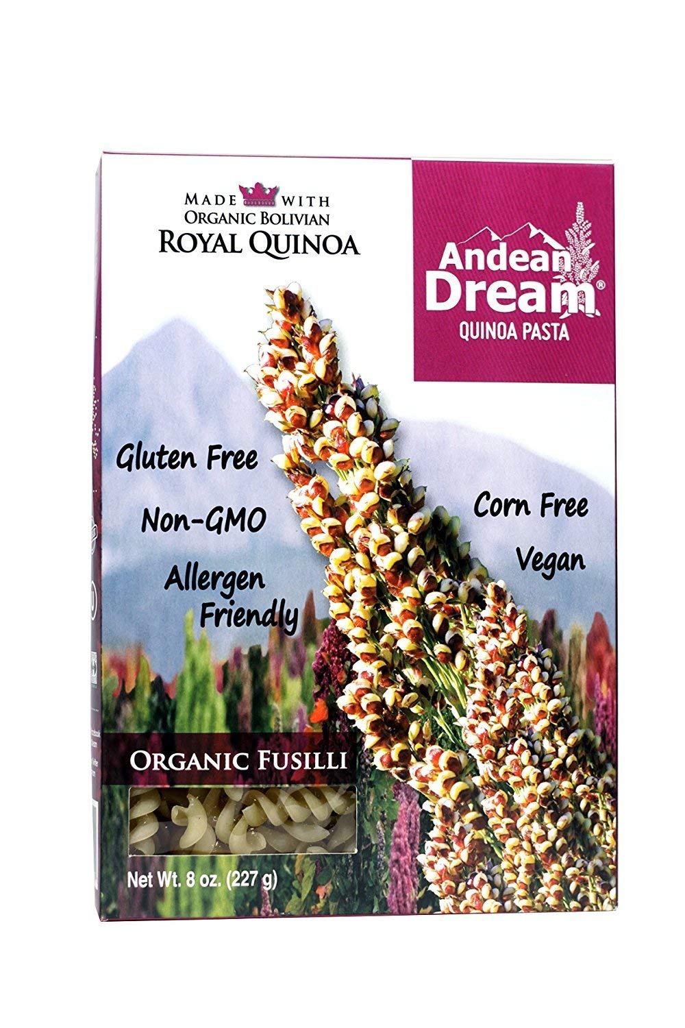 Andean Dream - Organic Quinoa Fusilli Pasta 8 Oz.