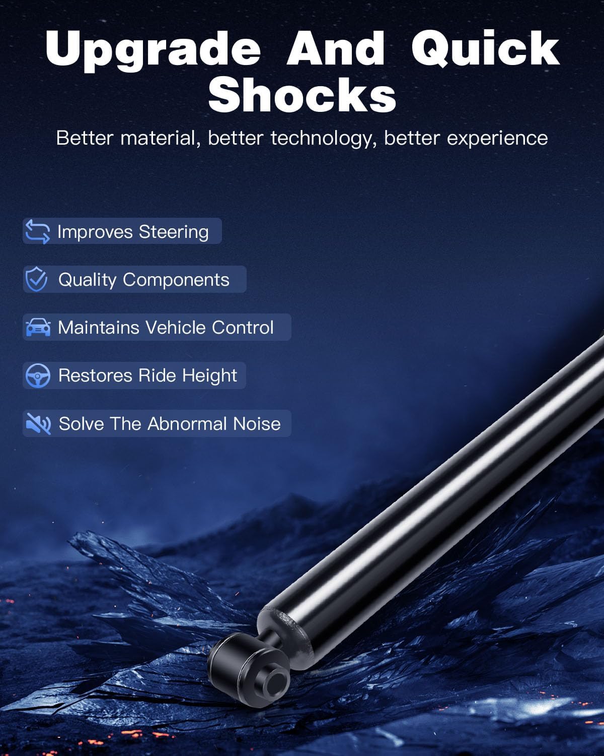 ECCPP shock Struts shock absorbers for 2007-2013 for Mazda CX-9 shock Struts for 339140 339141 349070 Front and Rear shocks