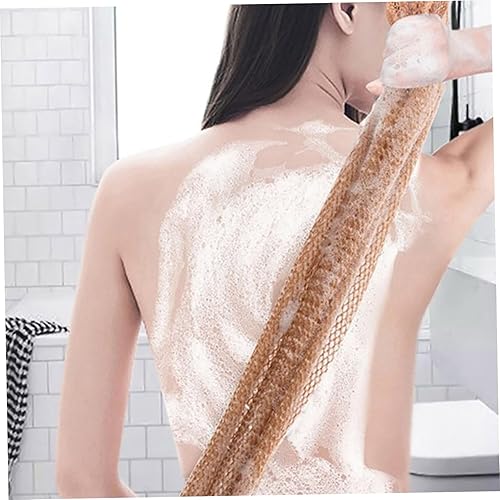 Miniatura 2 de Esponja de red africana 3 piezas para ahorrar trabajo largo ampliar plegable red africana malla de tela exfoliante africana esponja de red sin