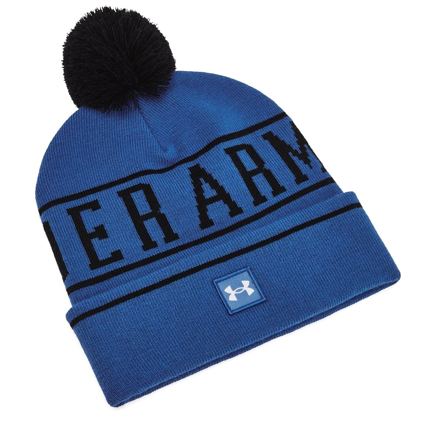 Under Armour Mens M Halftime Pom Beanie Beany Blue Mens