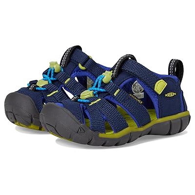 KEEN Kids Seacamp II CNX (Toddler/Little Kid/Big Kid) Kids Shoes Naval Academy/Chartreuse