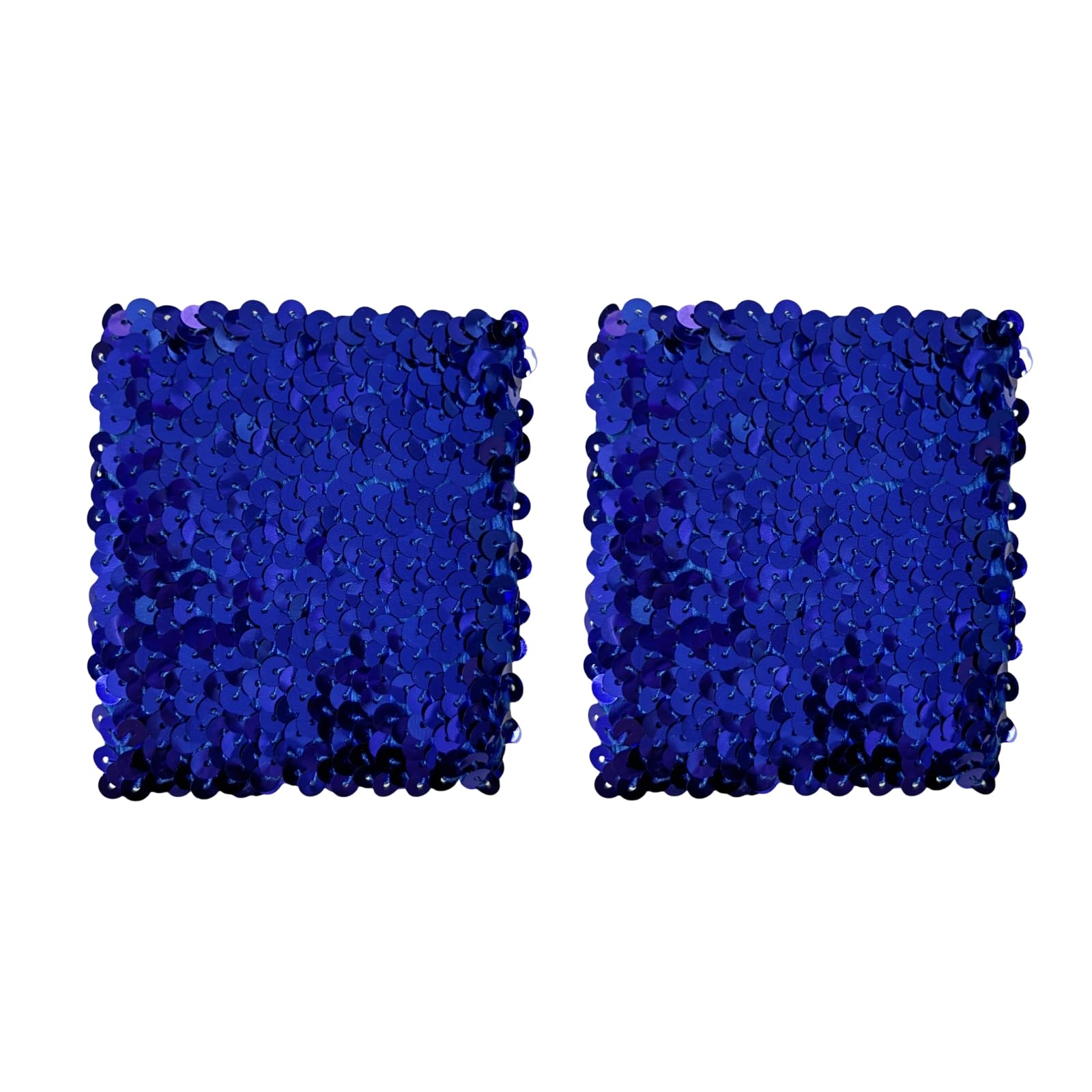 Hybursky Glitter Wrist Cuffs for Women Shiny Sequin Wristbands Fancy Dress Elastic Sparkly Wrist Strap for 80s Party Disco Party Stage Performance Costume Decoration Accessories(Blue)