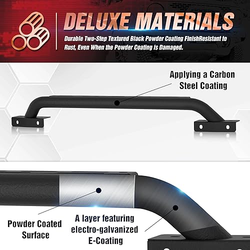 Miniatura 3 de YZONA Rejilla Bull Bar Protector de cepillo con soporte de luz compatible con Ford Bronco 2021 2022 2023 2024 (solo compatible con parachoques