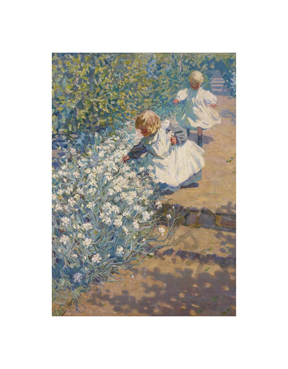 Wee Blue Coo Unframed Painting Mcnicoll Picking Flowers Wall Art Print