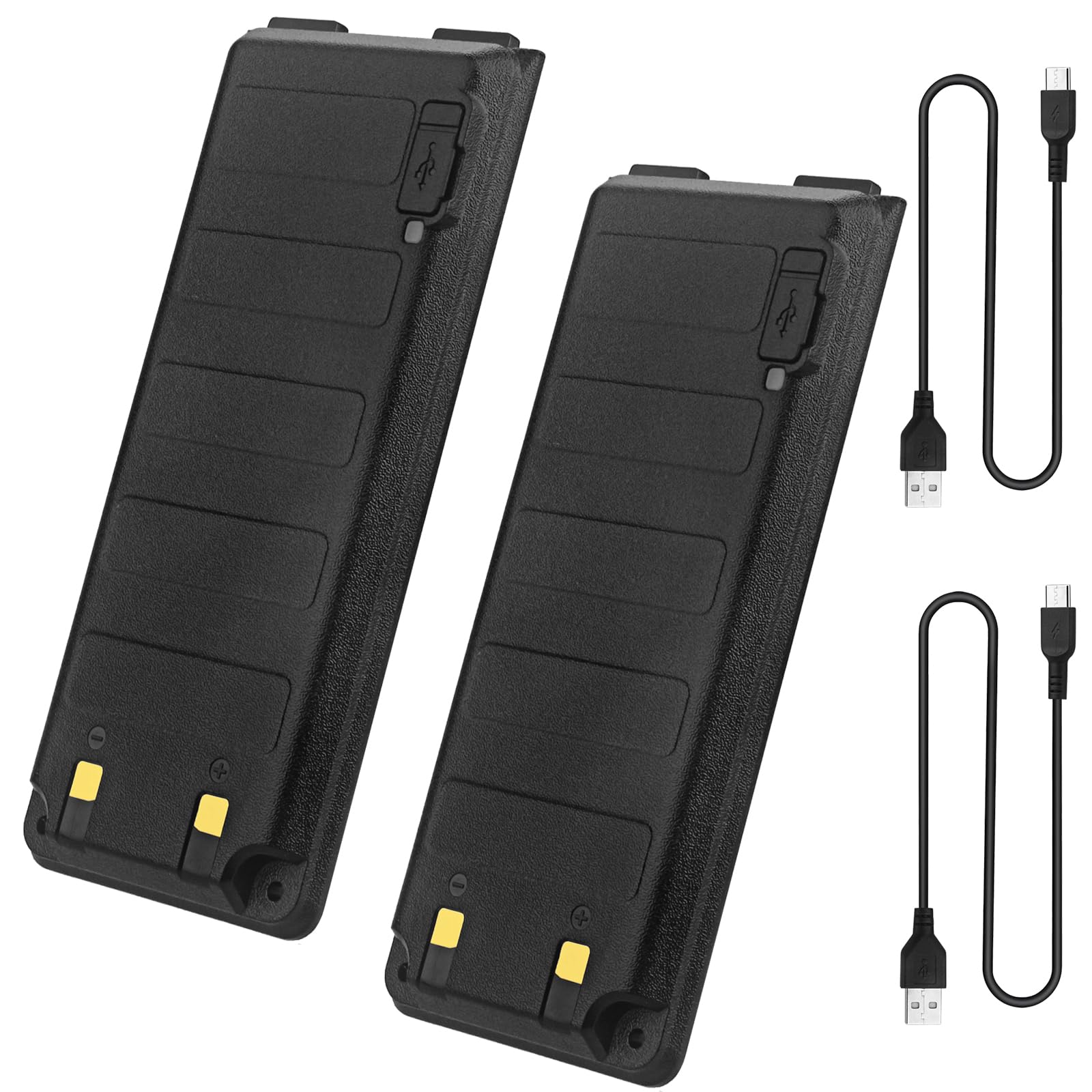 BAOFENG uv-25 Battery,USB-c Charging Li-ion BL-UV25 Battery UV-25 UV25 AR-25R UV-25 Pro Max Walkie Talkie (2 Pack+USB-c Charging Cable)