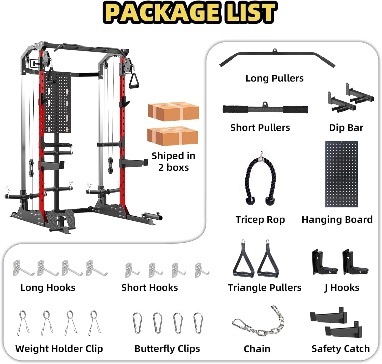 SLEKVERSA SLEKVERSA Multi-Function Power Cage – 2000LB Capacity & Dual Pulley System - Image 6
