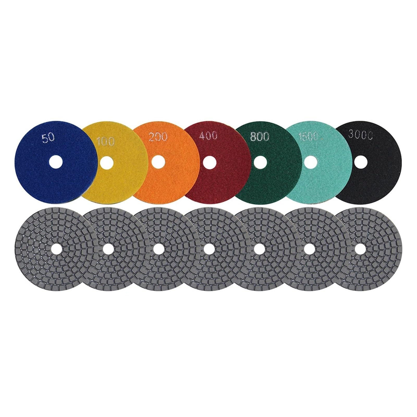 3-calowe / 4-calowe podkładki polerskie Grit 50-3000 Pad polerski na mokro Kamień Granit Marmur Narzędzia ścierne(10PCS G800,4 inches)