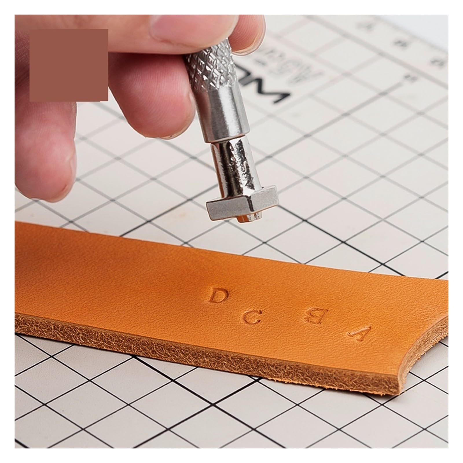 Zahlen- und Buchstabenstempelset, Leder-Buchstaben-Stempel-Set, Großbuchstaben, Zahlen, for Selbermachen, Logo-Stanzen, 4 mm/6 mm, Metall(Size (4-6) mm (74Pcs))