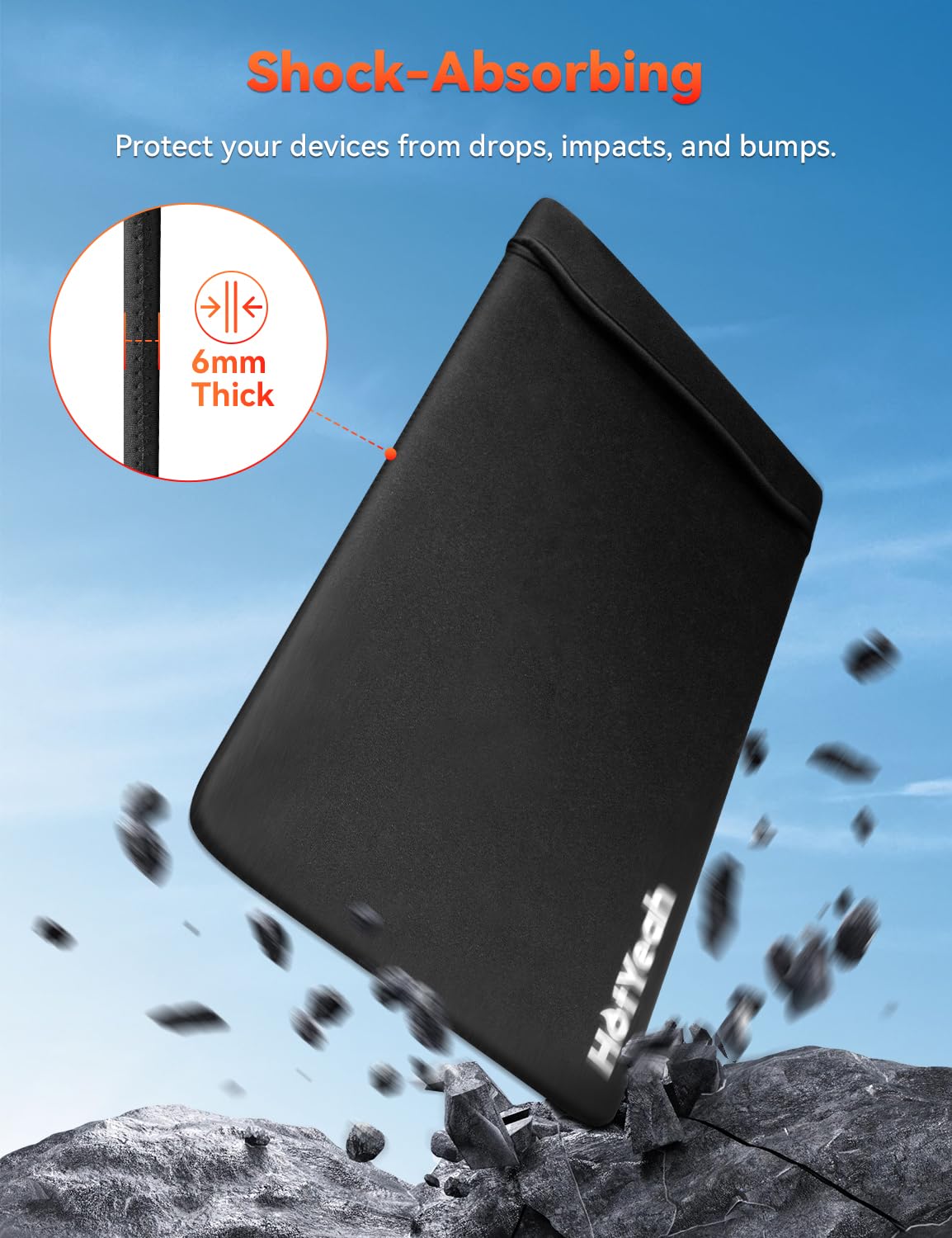 HotYeah Funda para monitor portátil de 15.6 pulgadas, funda de neopreno resistente al agua para monitor de portátil de viaje, bolsa de almacenamiento simple como funda para monitor, funda protectora