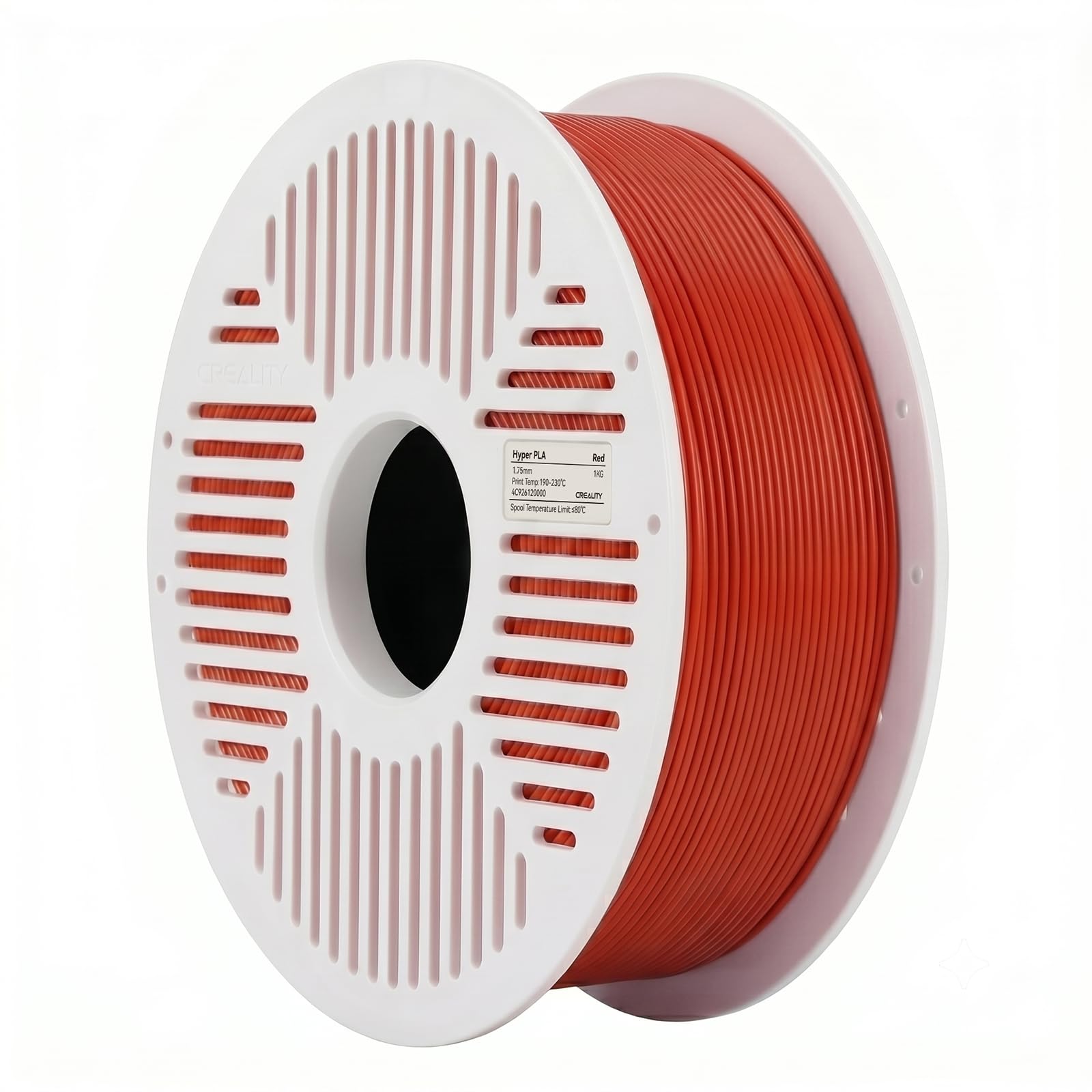Creality Hyper PLA Filament RFID 1.75mm with Reusable Spool 1KG, High Speed Up to 600mm/s, Red, 1-Pack
