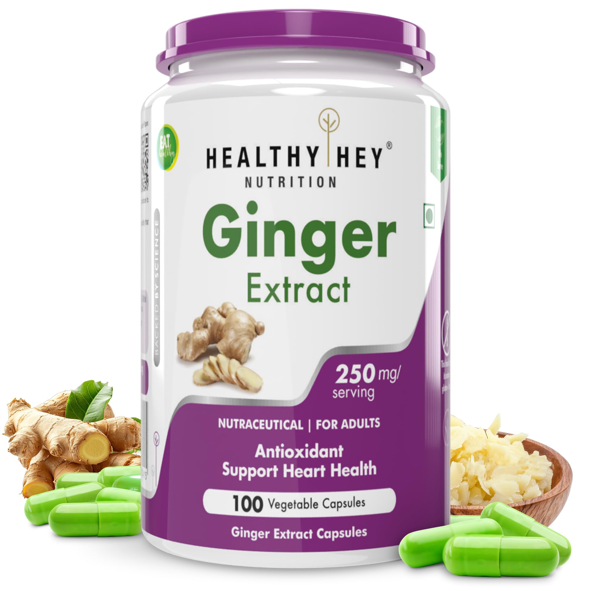 Ginger Extract 5% Gingerols -100 Veg Capsules
