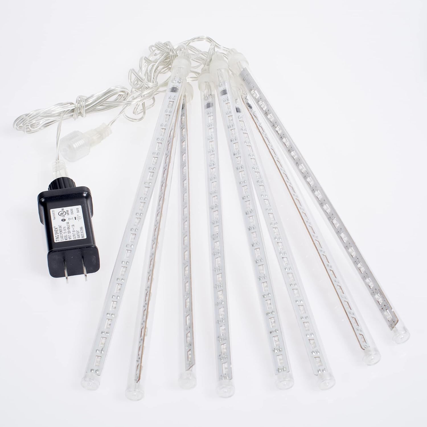 LumaBase Solar Powered LED Meteor Lights with 8 Multicolor Light Tubes
