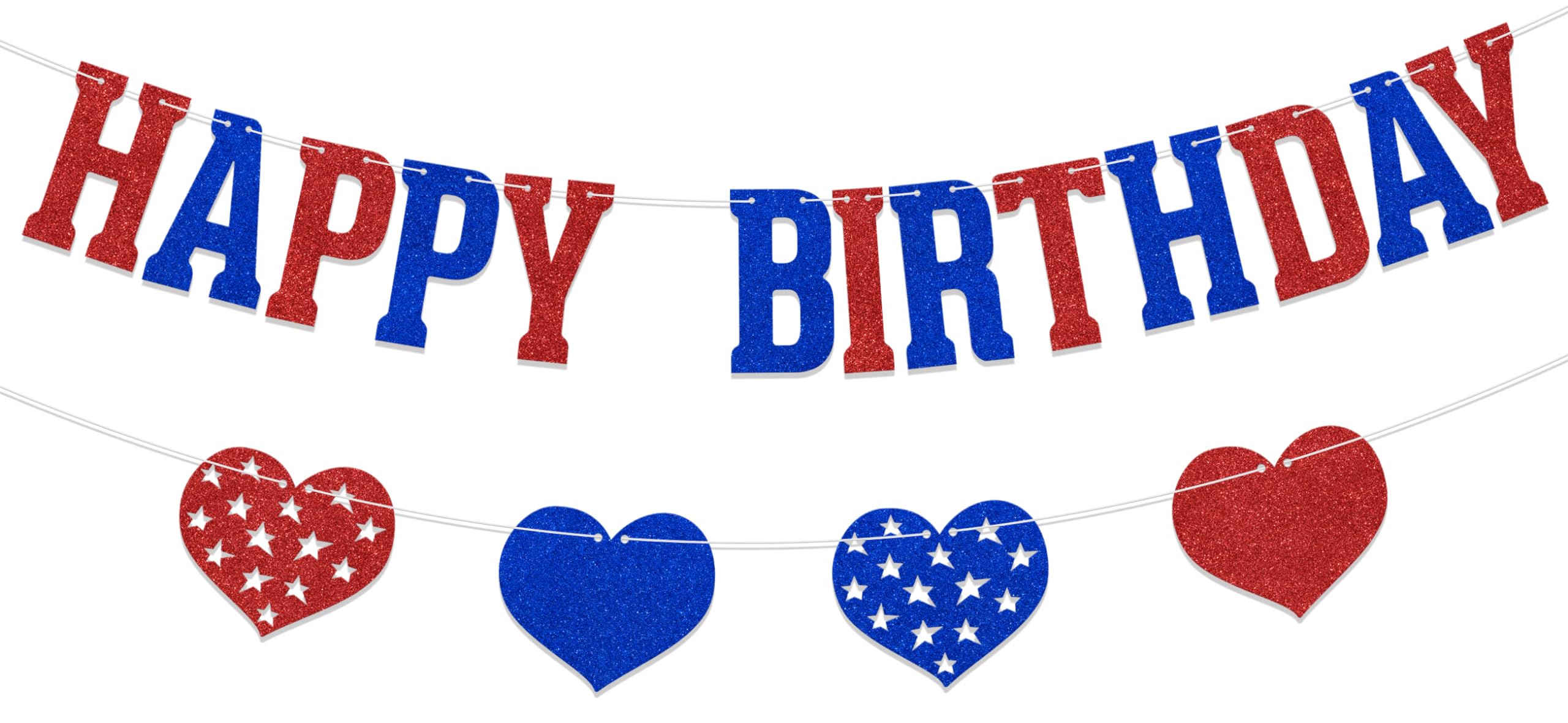 Happy Birthday Banner Blau-rosa – Partydekoration Für Kindergeburtstag