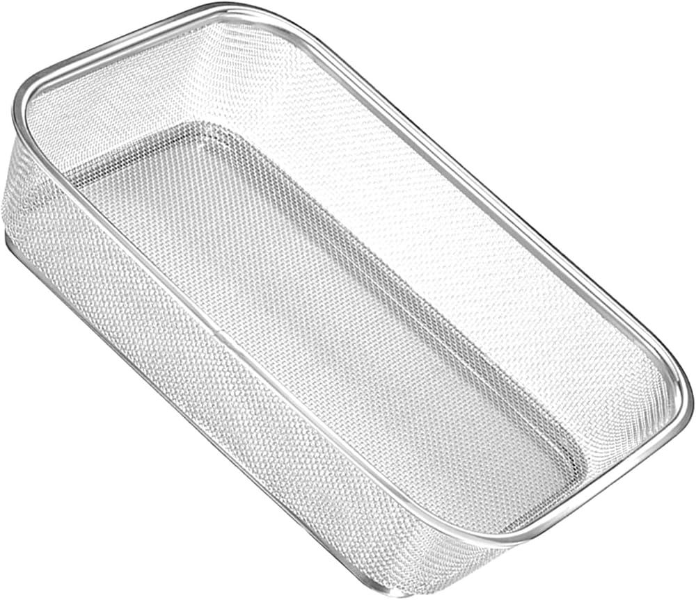 Stainless Steel Washing Basket Fine Mesh Square Food Strainer Tray — 사진 1