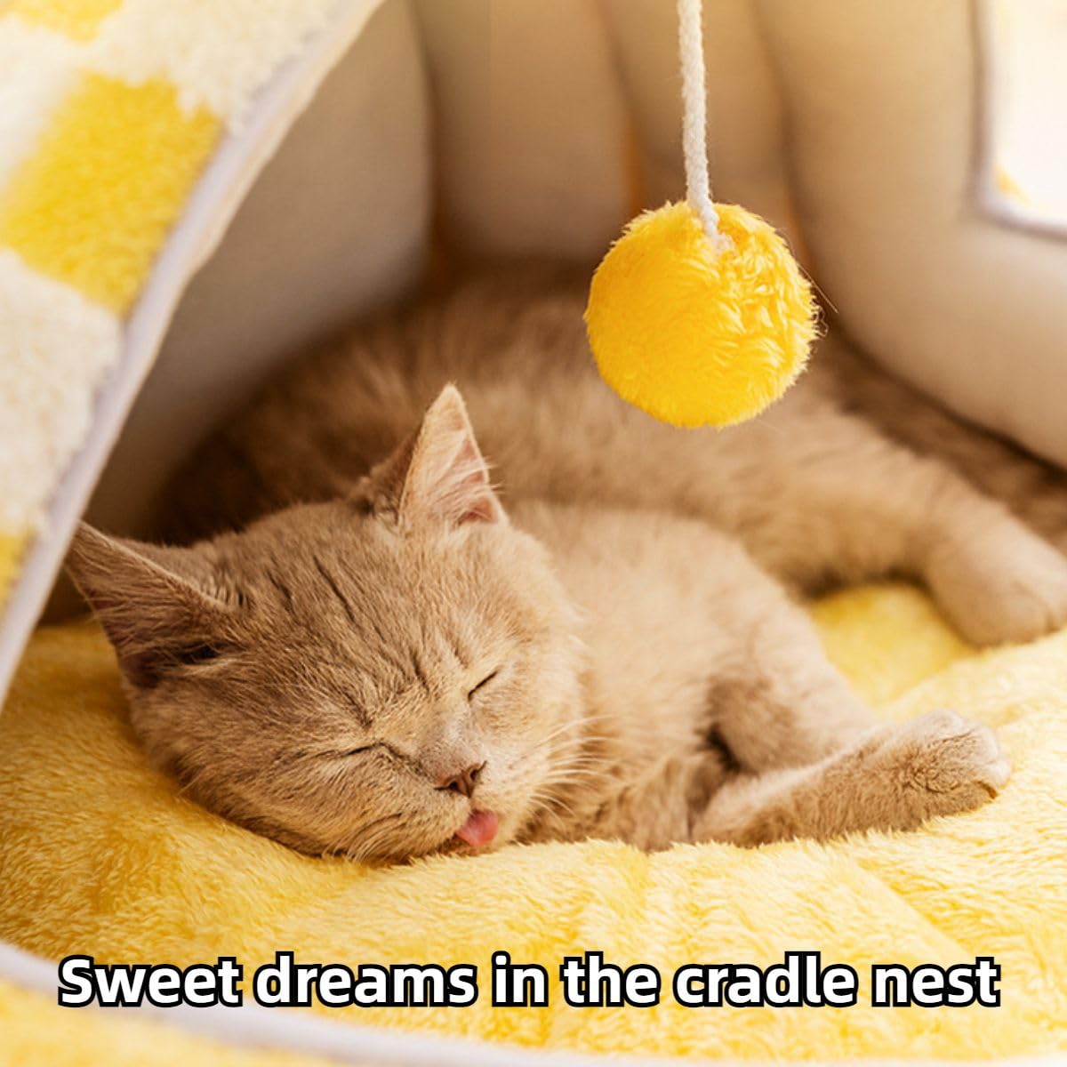 Cuccia per gatti, graziosa cuccia per gatti da interni, bella cuccia per interni, calda cuccia per cuccioli e gattini (grigio, M)