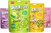 Fruit Gummies, Sweet and Sour, White Peach, Grape, Mango Flavors,Green Grape,Chewy, Pure Juice, 68g*4 Packs