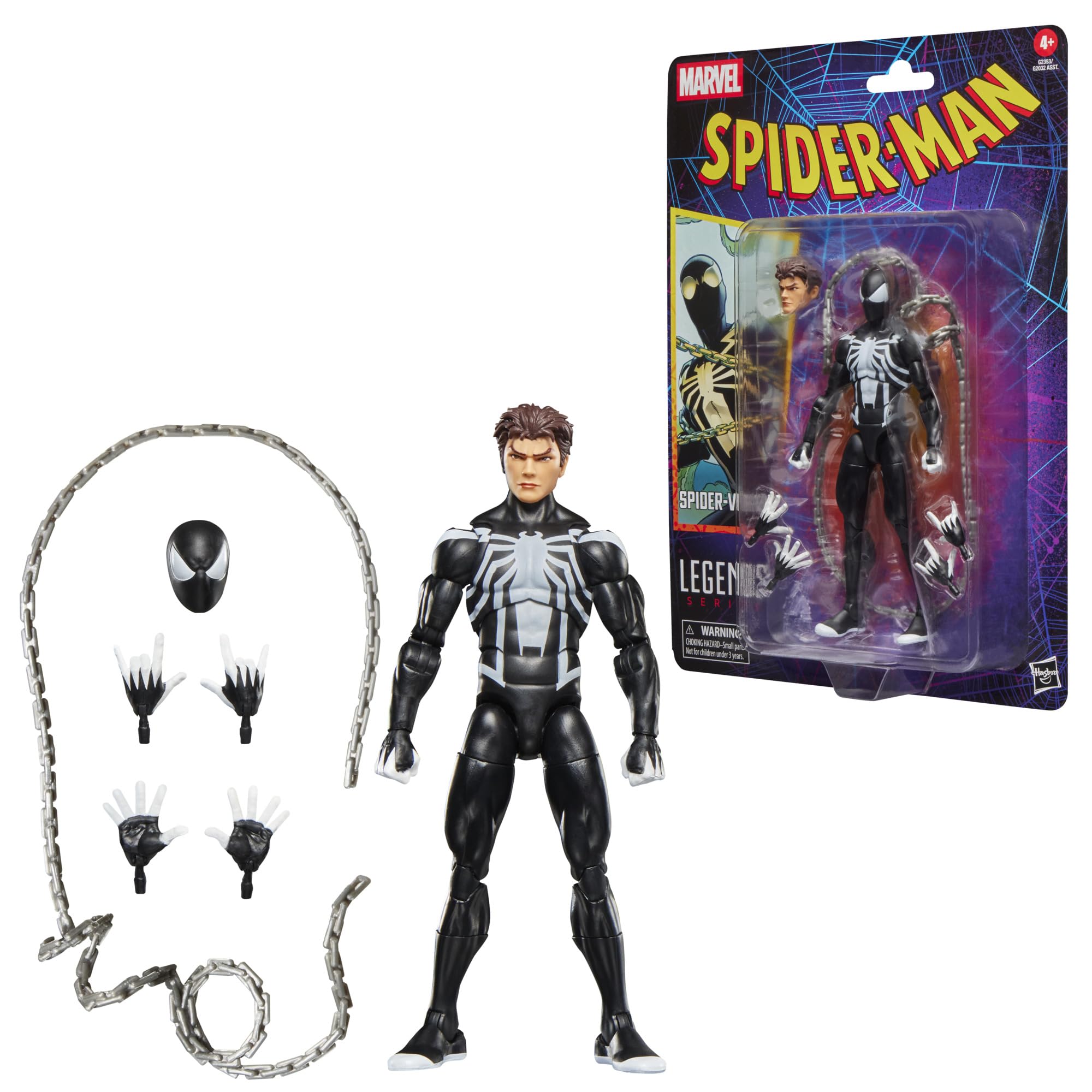 Spider-Venom z serii Marvel Legends, 15-centymetrowa figurka kolekcjonerska z komiksów o Spider-Manie z kartą retro