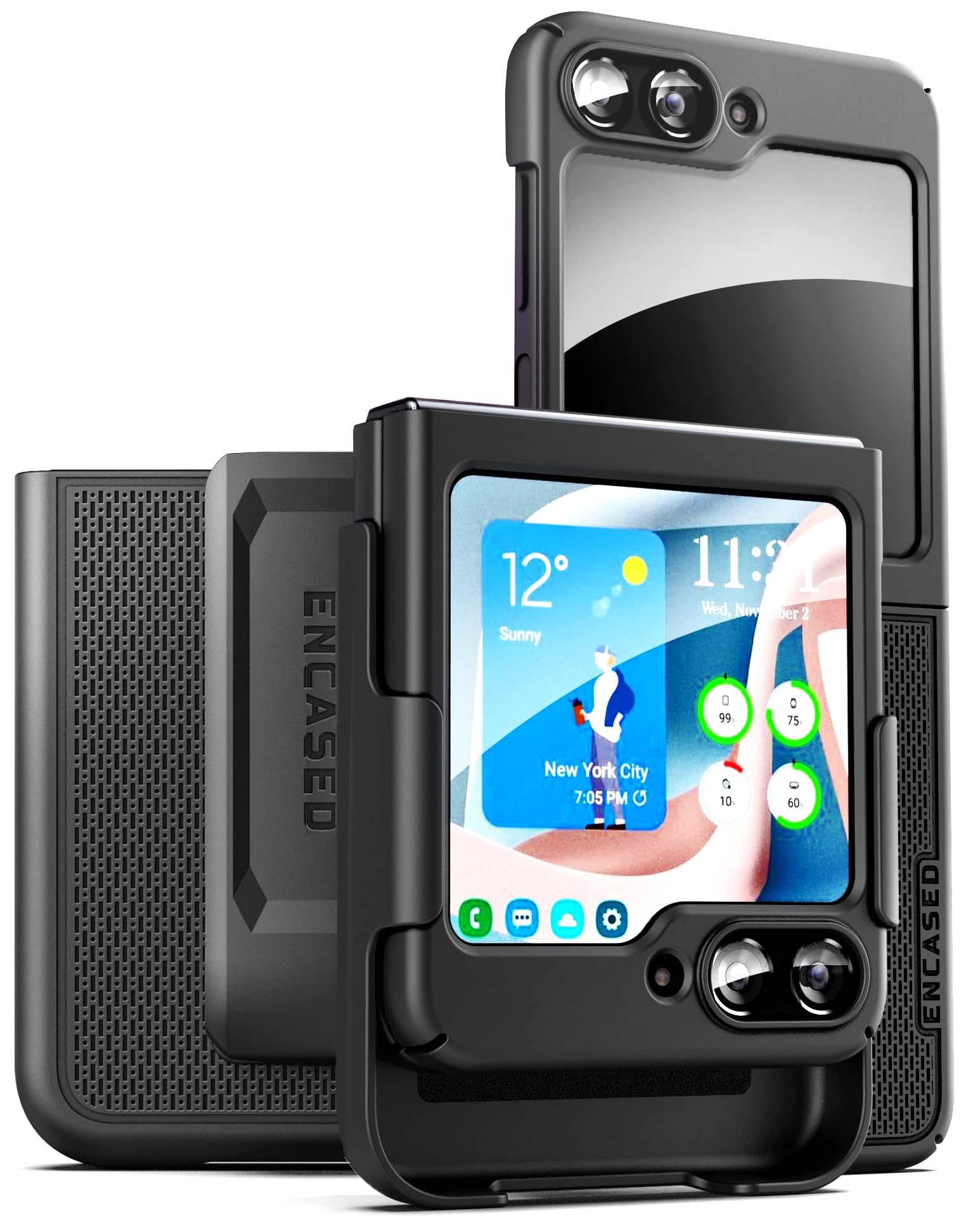 Encased Belt Case for Samsung Galaxy Z 6 Flip with Holster Clip DuraClip Series (Z Flip6)