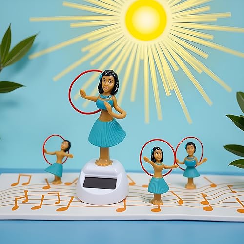 Miniatura 2 de Decoración de tablero de instrumentos de niña bailarín con energía solar, figuras de colección de juguetes para decoración de interiores de