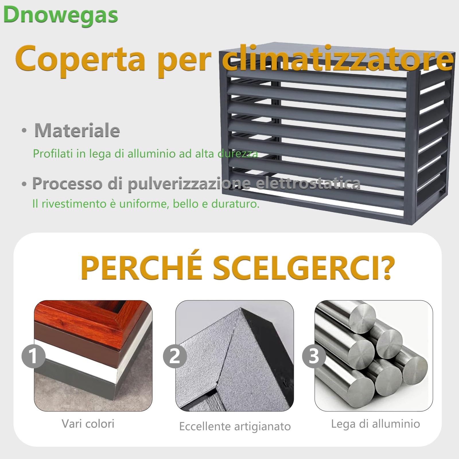 Dnowegas-Verniciatura Copertura pompa di calore da esterno Grigio Piano Sup 120×70×150(5P) Dissipazione Riduzione Rumore