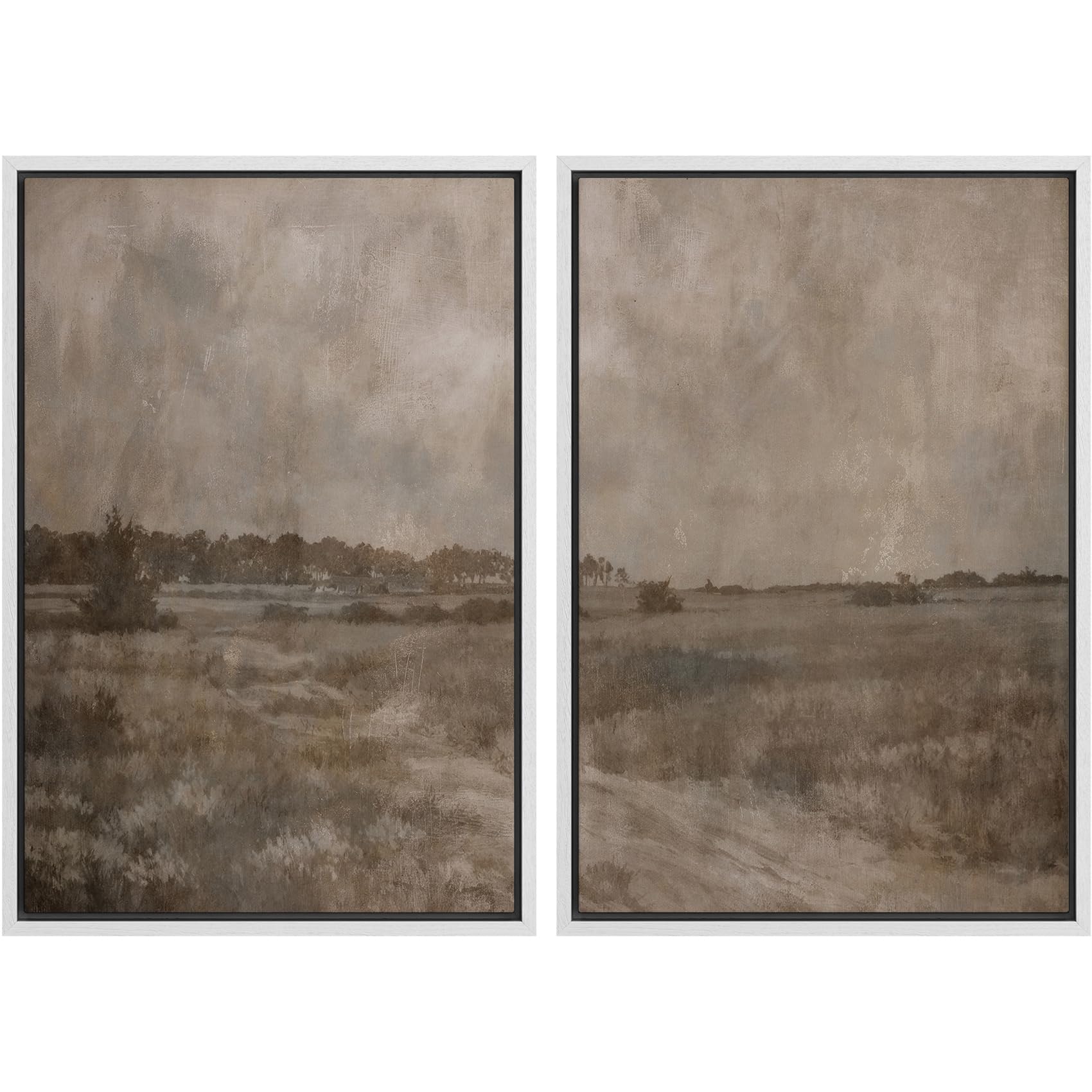 MUDECOR Framed Canvas Print Wall Art Monochromatic Gradient Abstract Minimalist Gray Illustrations Modern Art Decorative Bohemian Colorful Chic for Living Room, Bedroom, Office - 16"x24"x2 Black — view 114