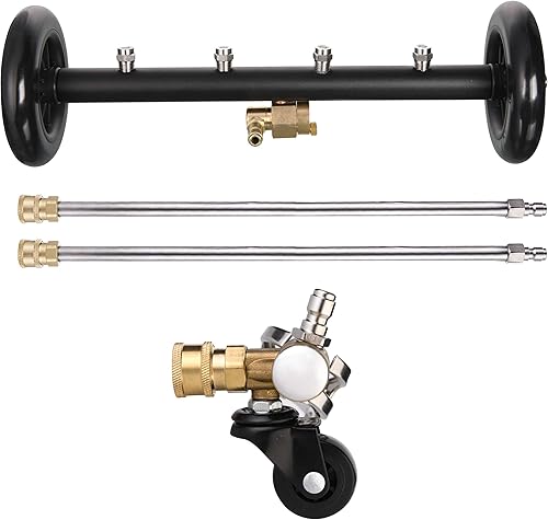 Miniatura 10 de Tool Daily Limpiador de Chasis de Doble Función, 24 Pulgadas, Escoba de Agua para Lavadora a Presión con 7 Boquillas, Accesorio para Lavadora Debajo