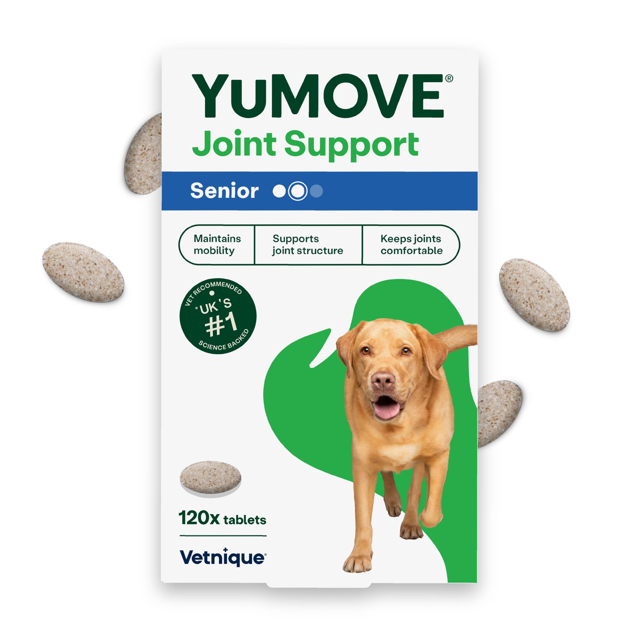 YuMOVE Senior Dog Joint Supplement 120 Tablets Hip & Joint Care, Damaged Box