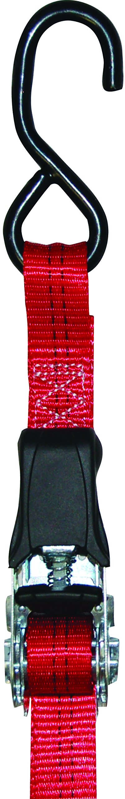 S-Line XR015-4P General Purpose Ratchet Strap with S-Coated S-Hooks, 1-Inch by 15-Feet, 4-Pack