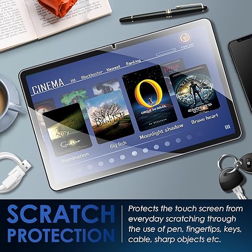 Miniatura 7 de Paquete de 2: protector de pantalla DETUOSI para tableta Amazon Fire Max de 11 pulgadas de 13ª generación 2023, ultra transparente, compatible con