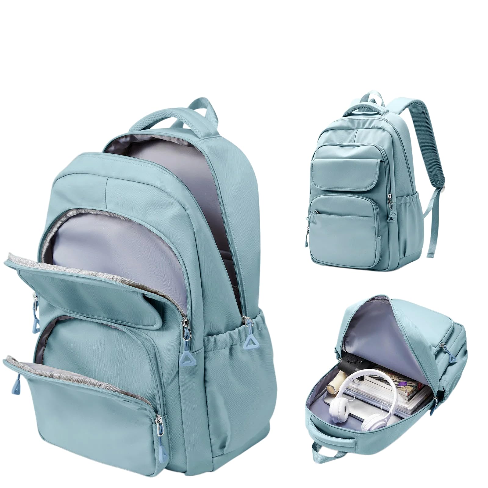Zaino da Viaggio per Computer Portatile dello Studio Universitario della Scuola Gioventù Anti-furto Scuola, Borsa Libreria Multi Tasca-Blue