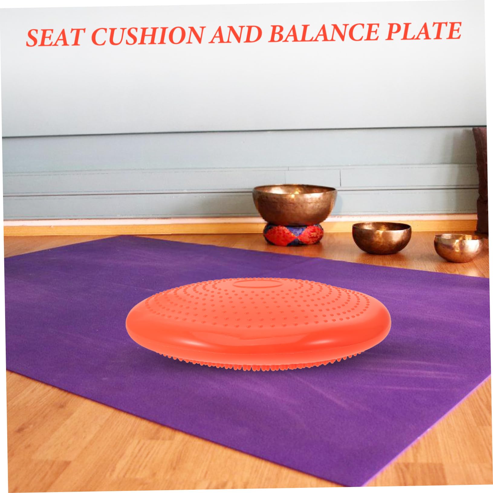 Coussin D’équilibre Gonflable Rond pour Yoga et Fitness en Pvc Orange