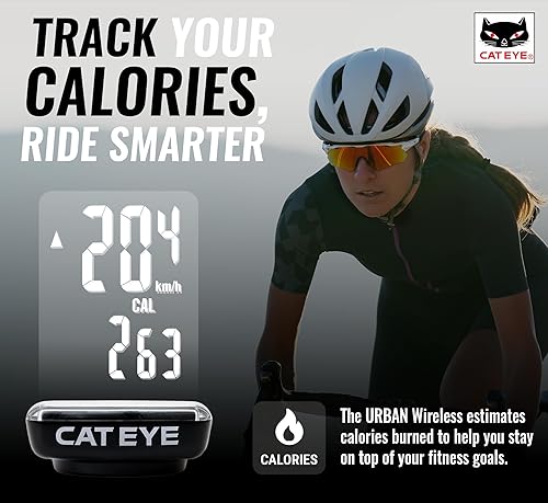 Miniatura 2 de CATEYE Urban Wireless Bike Computer – Analog Speedometer & Odometer with Calorie Tracking, FlexTight™ Mount, Auto Start/Stop, Programmable Odometer