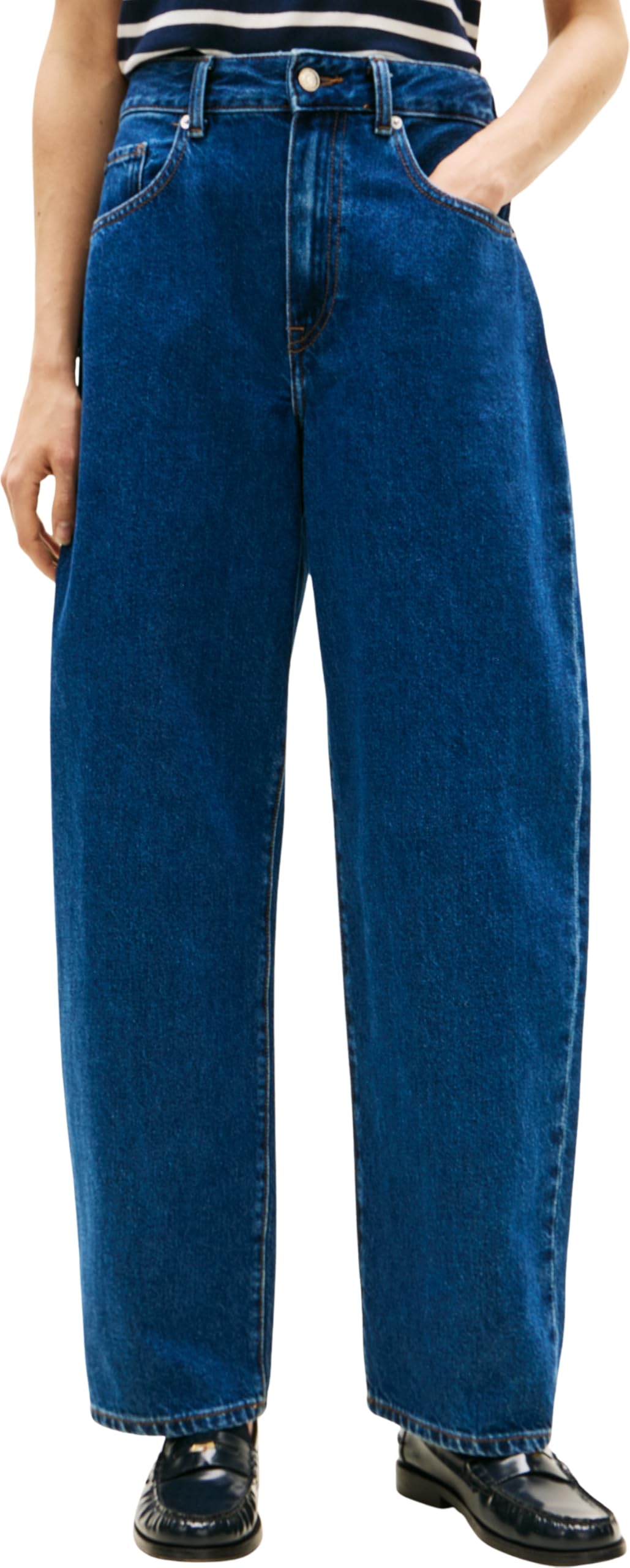 Tommy Hilfiger Women's DNM EMI Barrel Rw WW0WW49665, Denim, 28W / 28L