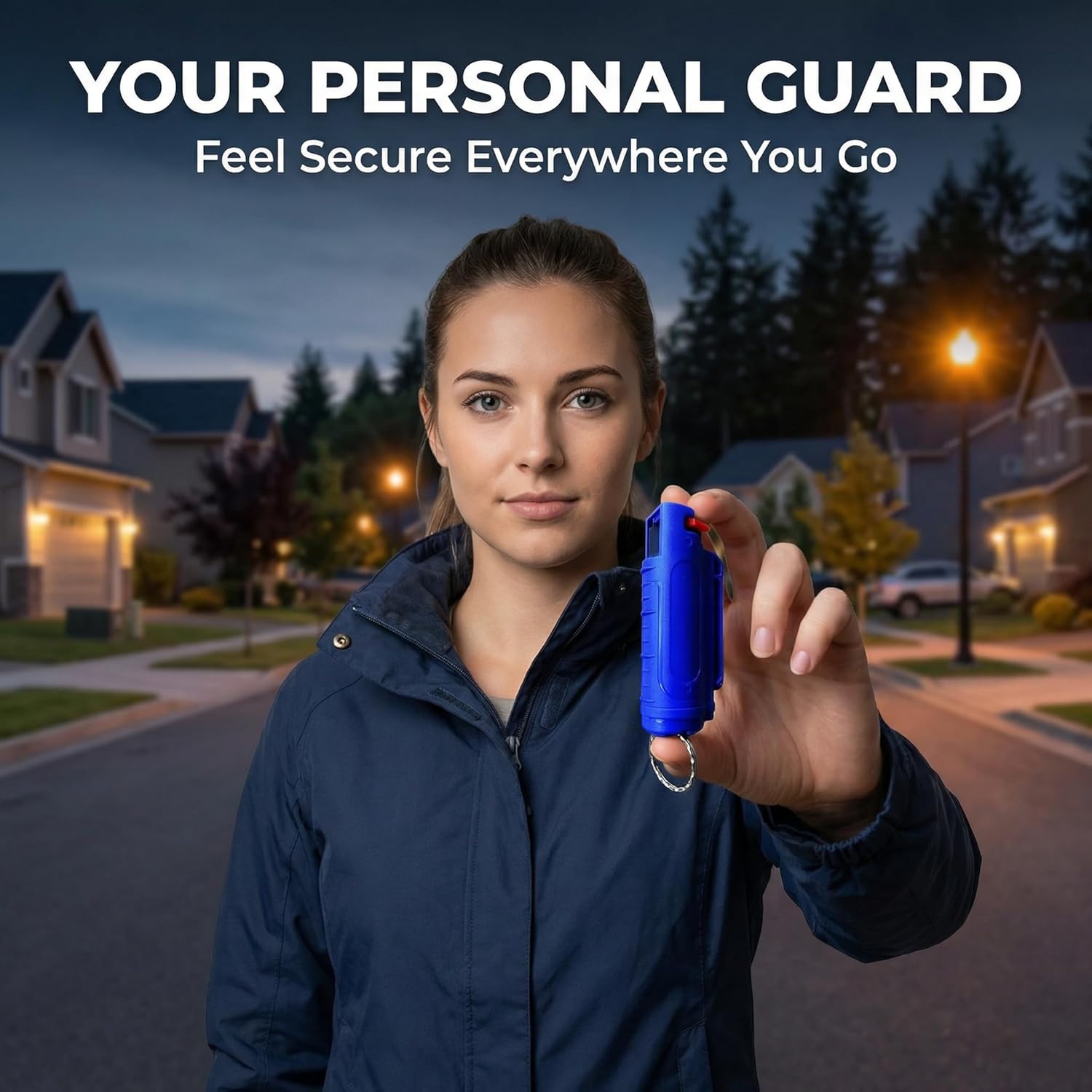 Cute Pepper Spray Maximum Strength Self Defense Keychain for Women