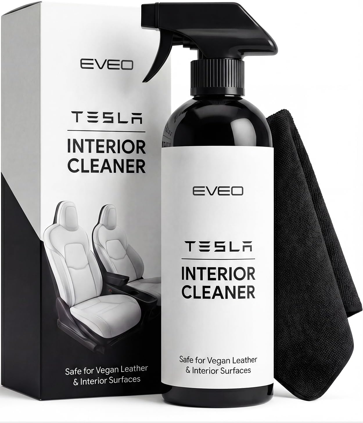 EVEO TESLA Interior Cleaner Kit - (16oz) Tesla Model Y Juniper Accessories & Tesla Model 3 Accessories | Tesla Seat Cleaner, Car Interior Cleaner - Car Leather Cleaning | Tesla Model S 3 X Y 2026