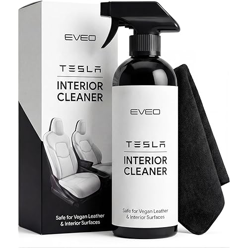 EVEO TESLA Interior Cleaner Kit - (16oz) Tesla Model Y Juniper Accessories & Tesla Model 3 Accessories | Tesla Seat Cleaner, Car Interior Cleaner - Car Leather Cleaning | Tesla Model S 3 X Y 2026