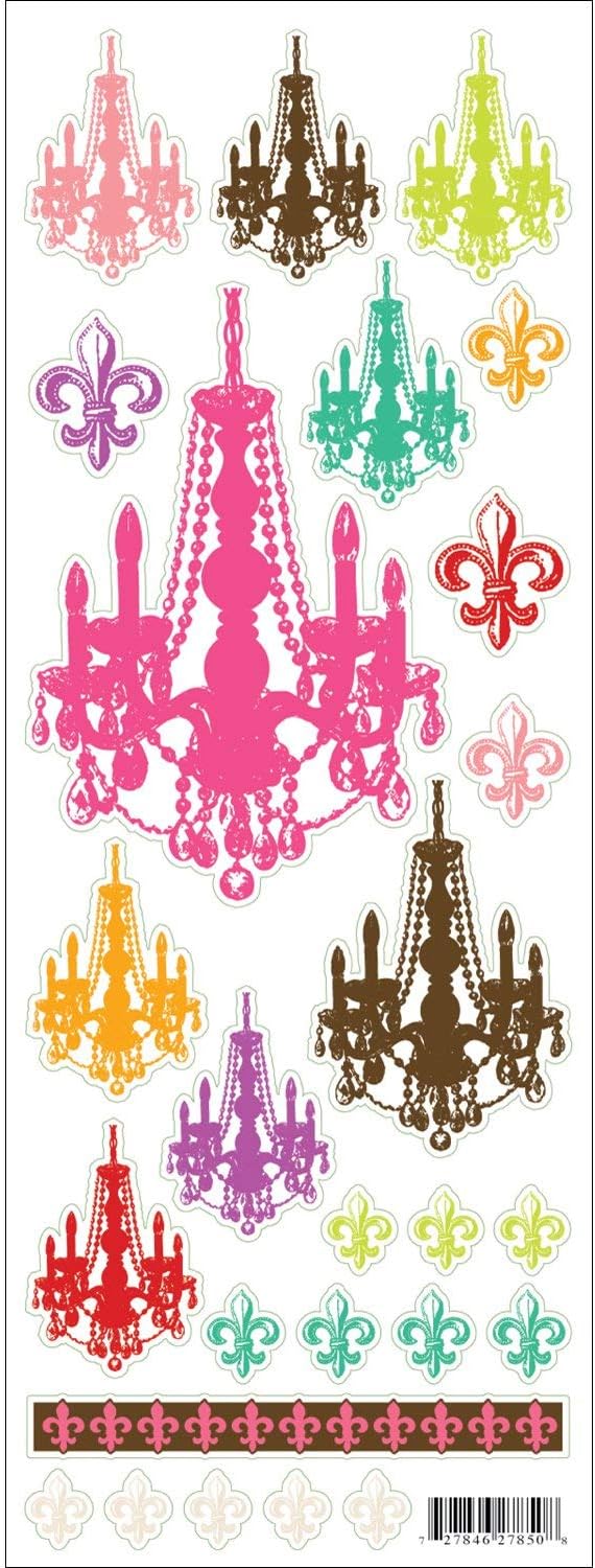 Hambly Clear Stickers, Chandeliers - 25 Sheets