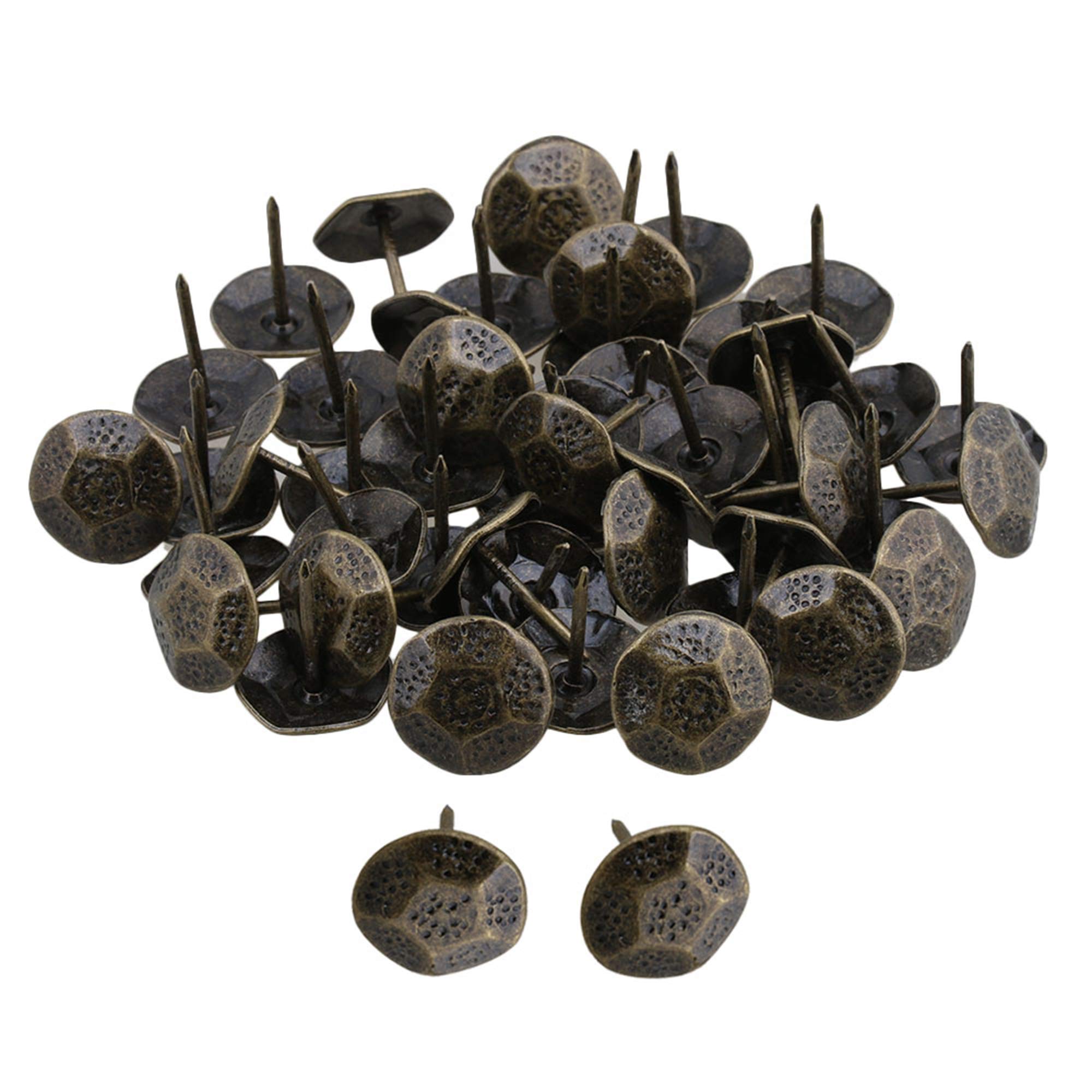 Yibuy Lot de 50 clous décoratifs en bronze 23 x 20 mm