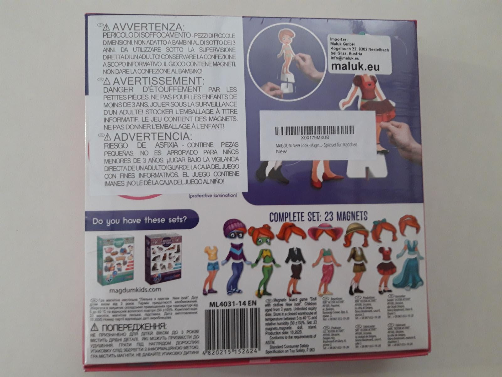 Juego Magnético Vestir Niñas – 23 Personajes & 56 Outfits – Set Dress Up Educativo Infantil – Actividad Montessori Viaje Hogar – Imanes Nevera Creativos – Regalo Infantil