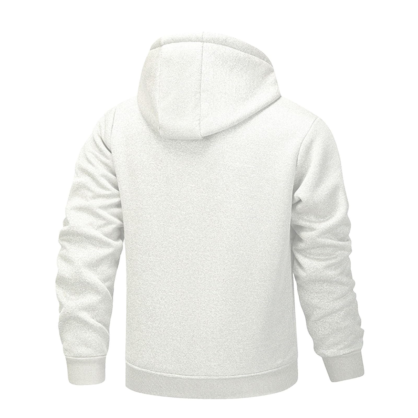 Veste de survêtement pour homme - Veste polaire chaude - Doublure chaude - Veste à capuche - Fermeture éclair - Sweat à capuche décontracté - Veste d'hiver en polaire - Veste épaisse et chaude