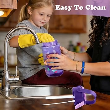 Kids Water Bottle Mist & Sip 2-In-1, 20Oz Plastic Kids Mist Water Bottle With Straw And Handle, Leakproof & Lightweight, Ideal For School And Outdoor, Unicorn