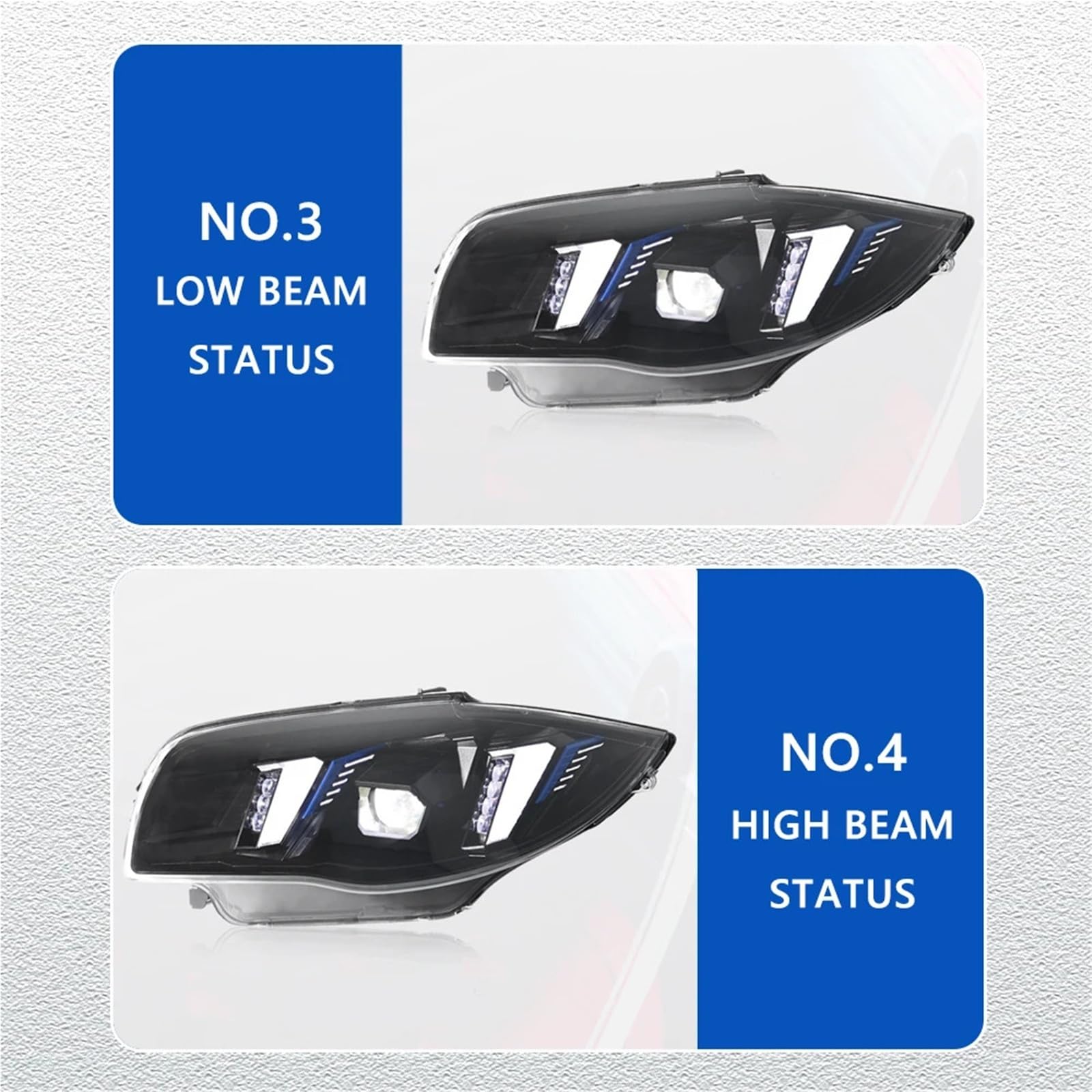 Pasuje do B//M//W serii 1 E87 04-11 w nowym stylu Led DRL reflektor samochodowy montaż sygnału akcesoria samochodowe zmodyfikowana lampa gorące reflektory LED(For original halogen)