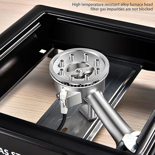 Miniatura 6 de Estufa de campamento con funda de transporte, estufa de gas de combustible dual con butano y compatibilidad de petróleo licuado, estufa de propano