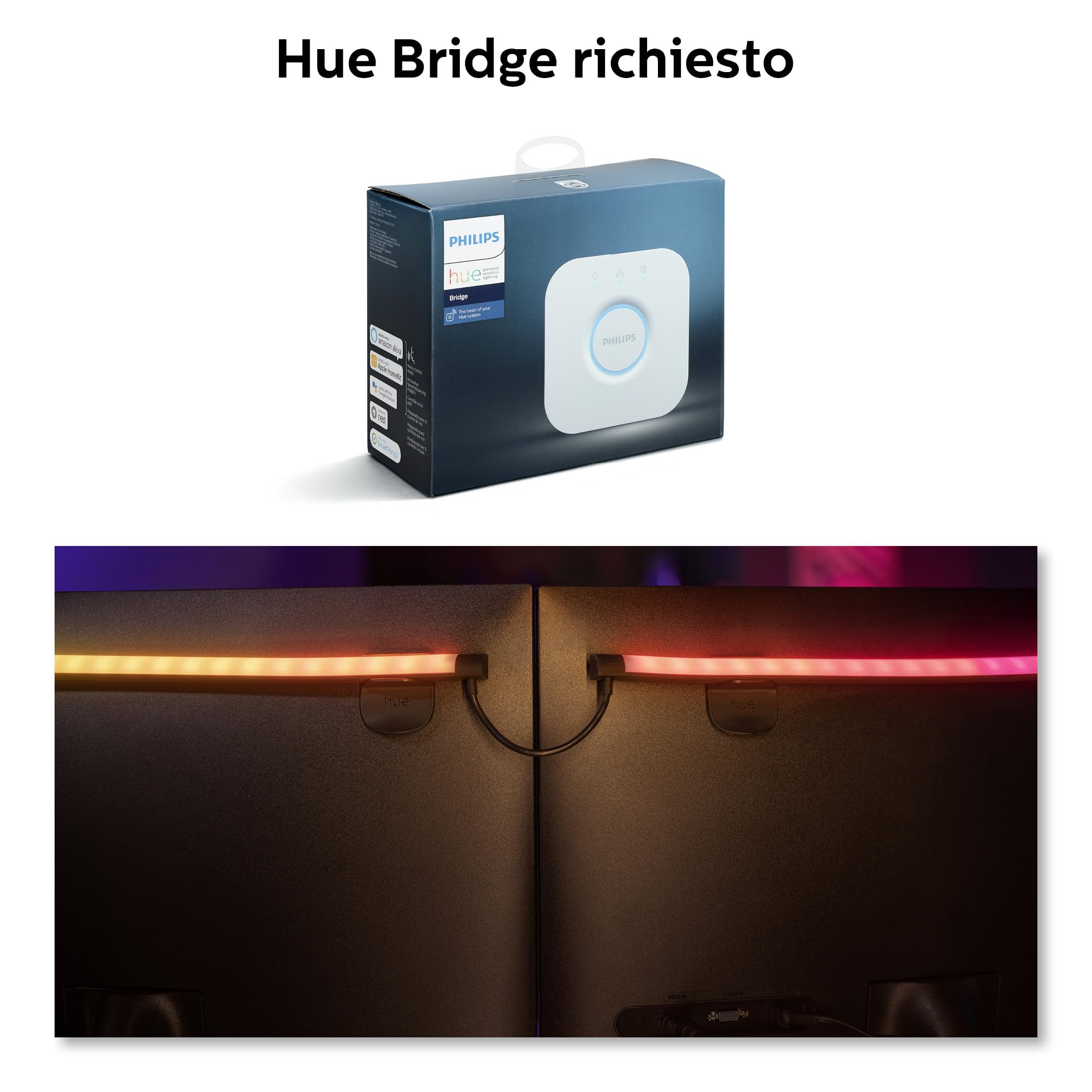 Philips Hue Play, Lightstrip Gradient per Pc, 24-27", 18W