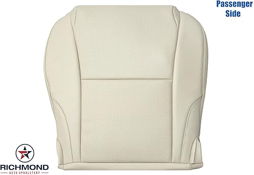 Miniatura 2 de Richmond Auto Upholstery Fundas de asiento de cuero perforadas de repuesto para parte inferior del lado del pasajero y espalda inclinada, color